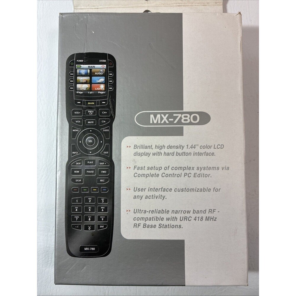 Universal Remote Control URC Model MX-780 paired with MRF-260 - Used